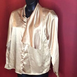 K.B.LAWRENCE SATIN BLOUSE SIZE 14
